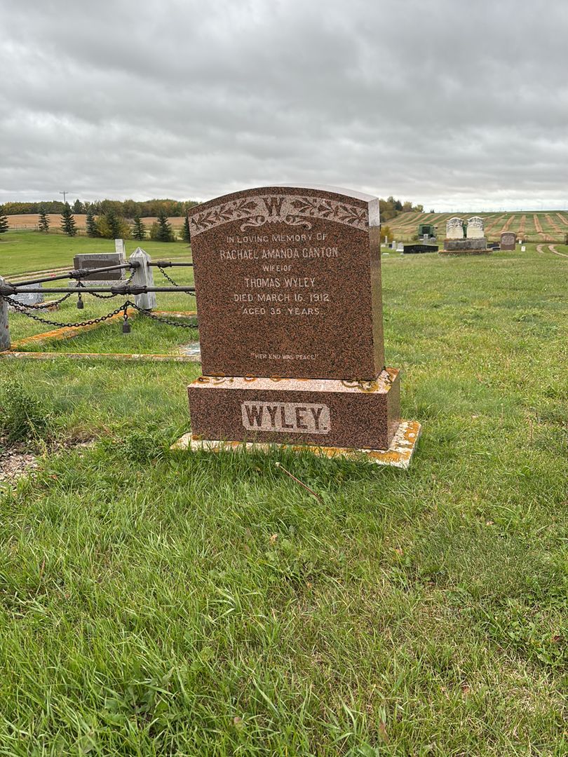 Rachel Amanda Ganton Wyley's grave. Photo 2