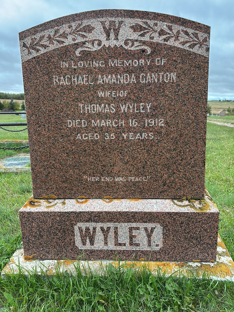 Rachel Amanda Ganton Wyley's grave. Photo 3